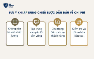 Những lưu ý khi áp dụng chiến lược dẫn đầu về chi phí