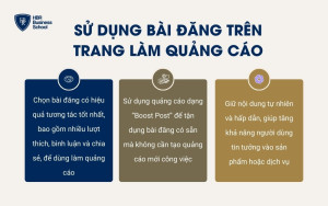 Sử dụng bài đăng trên trang làm quảng cáo giúp doanh nghiệp tận dụng bài đăng đã có sẵn các lượt tương tác