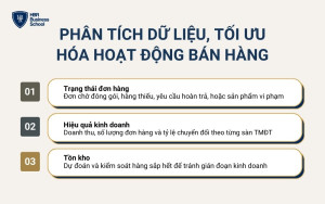 Phân tích dữ liệu, tối ưu hóa hoạt động bán hàng