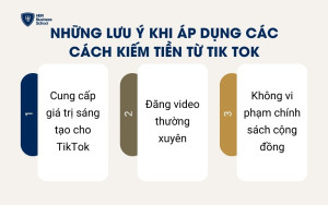 Những lưu ý khi áp dụng các cách kiếm tiền từ Tik Tok