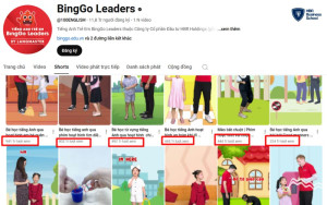 Kênh Youtube Shorts của BingGo Leaders