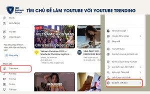 Tìm kiếm chủ đề làm YouTube nước ngoài bằng Thẻ Thịnh hành trên YouTube