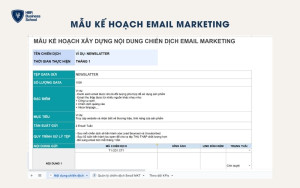 Mẫu kế hoạch email marketing