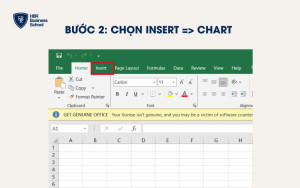 Bước 2 khi vẽ biểu đồ nhân lực bằng excel
