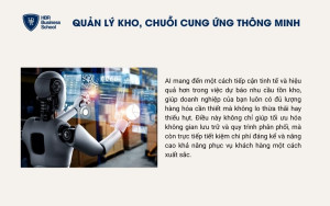 Quản lý kho hàng và chuỗi cung ứng thông minh, hiệu quả