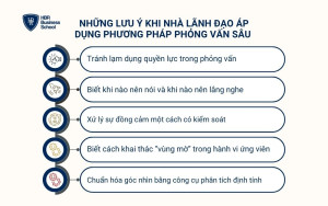 Những lưu ý khi nhà lãnh đạo áp dụng phương pháp phỏng vấn sâu