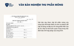 Văn bản nghiệm thu phần móng