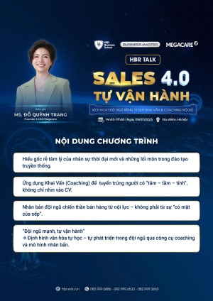 Nội dung chương trình HBR TALK: ĐỘI NGŨ 4.0 TỰ VẬN HÀNH