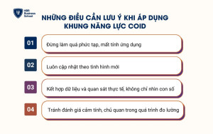 Những điều cần lưu ý khi áp dụng khung năng lực COID
