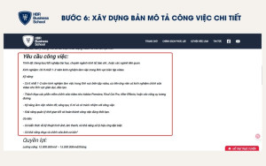Xây dựng bản mô tả công việc chi tiết