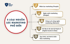 5 loại nguồn lực marketing phổ biến
