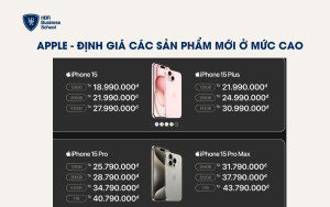 Apple - Định giá các sản phẩm mới ở mức cao