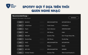 Spotify gợi ý dựa trên tần suất, thói quen nghe nhạc