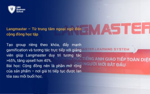 Langmaster – Từ trung tâm ngoại ngữ đến cộng đồng học tập