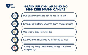 Những lưu ý khi áp dụng mô hình kinh doanh Canvas