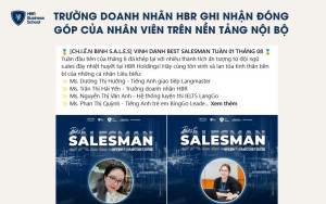 Trường Doanh Nhân HBR luôn vinh danh đóng góp nhân viên ở nền tảng nội bộ