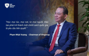 Chủ tich Phạm Nhật Vượng luôn khuyến khích việc học tập và phát triển của nhân viên