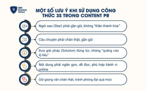 Một số lưu ý khi sử dụng công thức 3S trong content PR
