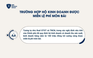 Trường hợp hộ kinh doanh được miễn lệ phí môn bài
