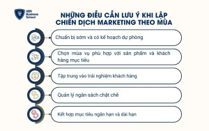 Những điều cần lưu ý khi lập chiến dịch marketing theo mùa