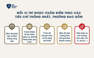 Mỗi vị trí được chấm điểm theo các tiêu chí thống nhất, thường bao gồm