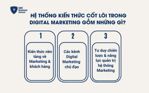 Hệ thống kiến thức cốt lõi trong Digital Marketing gồm những gì?