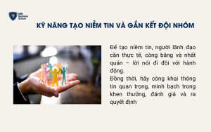 Kỹ năng tạo niềm tin và gắn kết đội nhóm