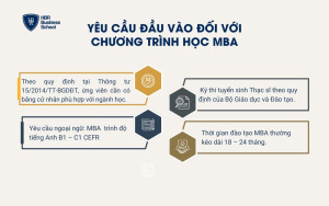 Yêu cầu đầu vào đối với chương trình học MBA