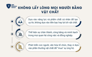 Không lấy lòng mọi người bằng vật chất