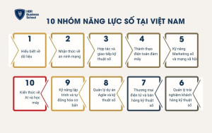 10 nhóm năng lực số tại Việt Nam