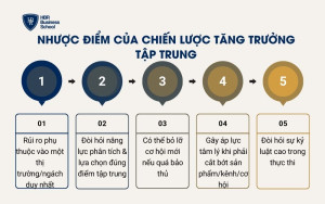 Nhược điểm của chiến lược tăng trưởng tập trung
