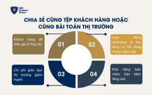 Chia sẻ cùng tệp khách hàng hoặc cùng bài toán thị trường
