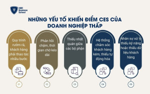 Những yếu tố khiến điểm CES của doanh nghiệp thấp