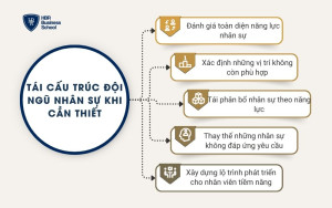 Tái cấu trúc đội ngũ nhân sự khi cần thiết
