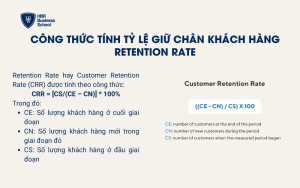 Công thức tính tỷ lệ giữ chân khách hàng Retention Rate