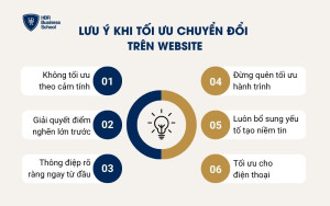Lưu ý khi tối ưu chuyển đổi trên website