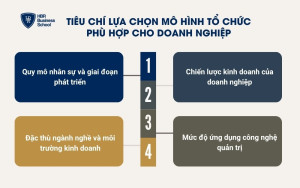 Tiêu chí lựa chọn mô hình tổ chức phù hợp cho doanh nghiệp