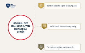 Mô hình kinh doanh của Thế Giới Di Động là mô hình B2C bán lẻ chuyên doanh đa chuỗi