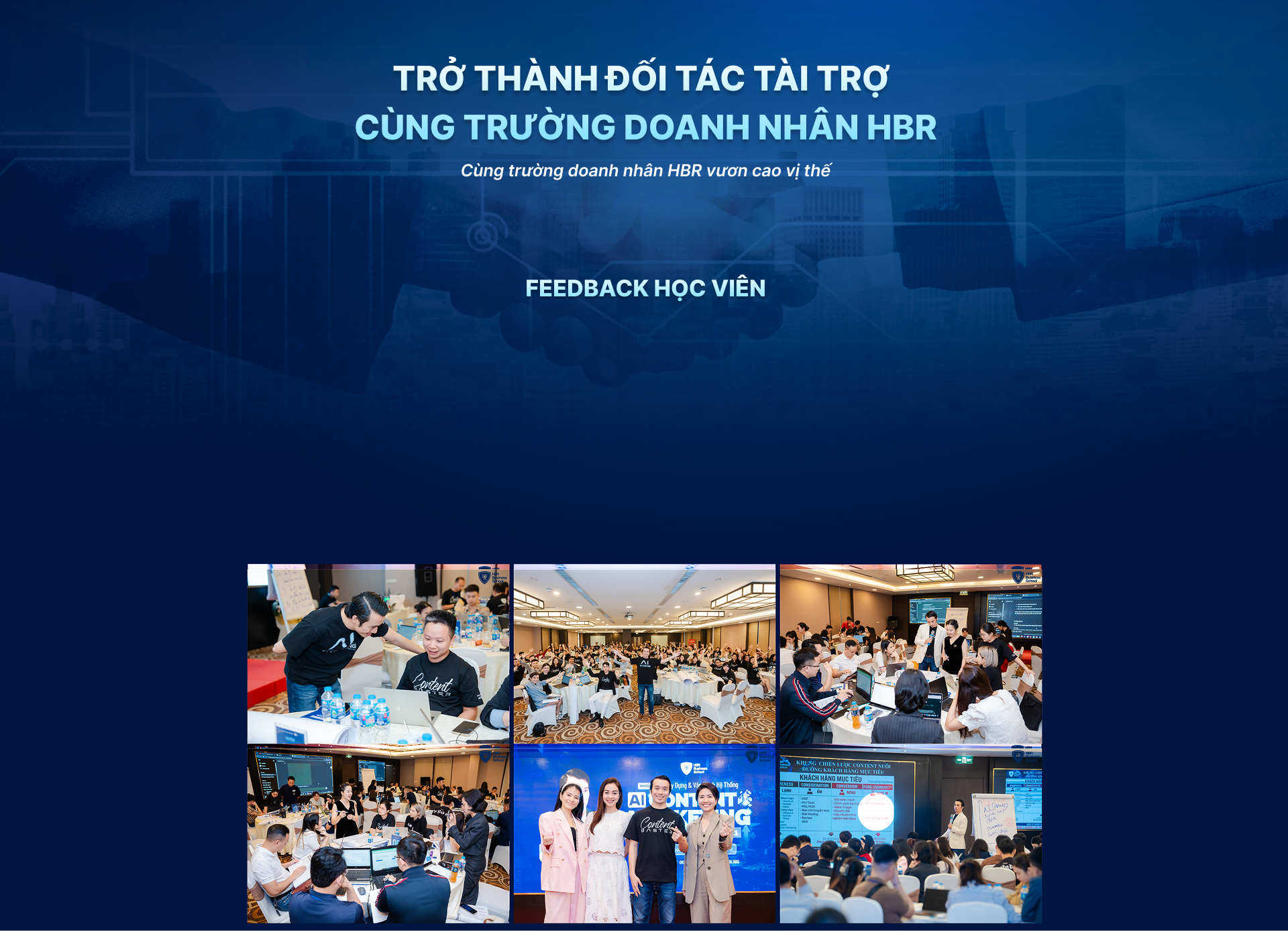 Trở thành đối tác tài trợ cùng trường doanh nhân HBR - Feedback học viên